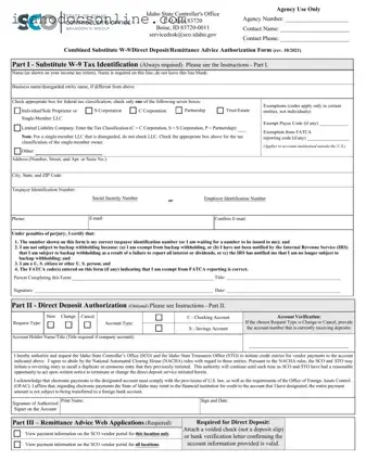 Blank Idaho W 9 PDF Form